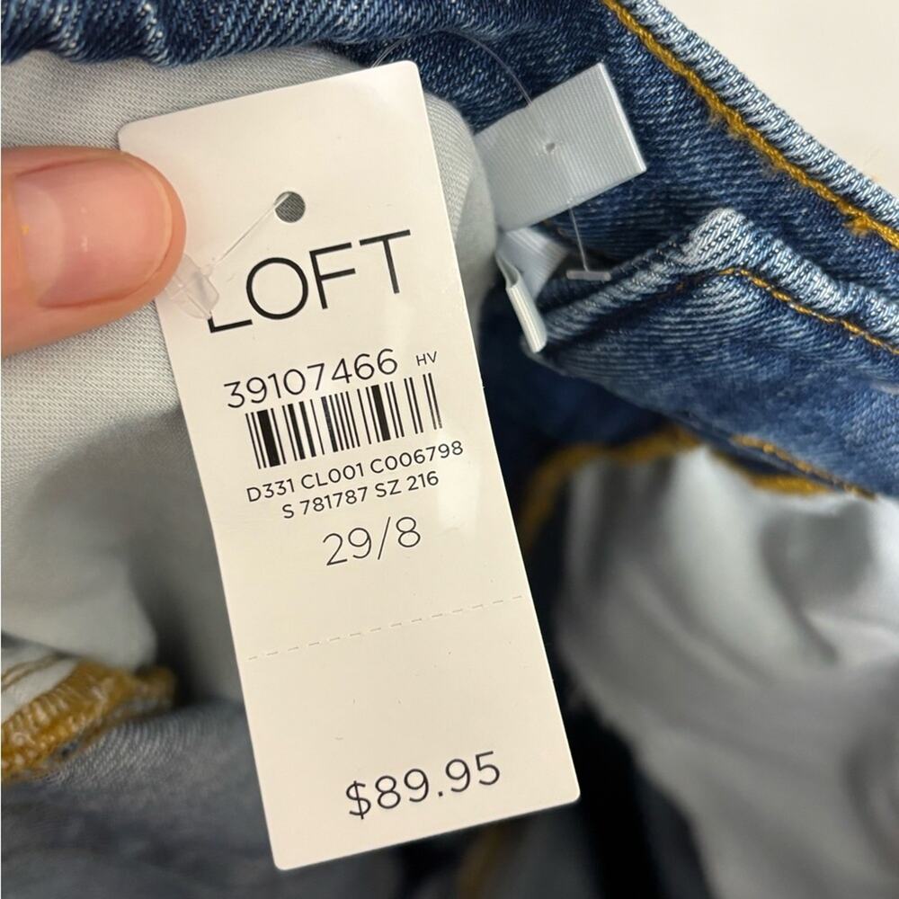 NEW LOFT High Rise Wide Leg Jeans in Vintage Dark Wash - Size 29/8 - Picture 6 of 8